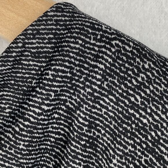 TAHARI Blouse 2X Arthur S. Levine Striped Draped Cowl Neck Ruched Sleeve Gray - Picture 4 of 9